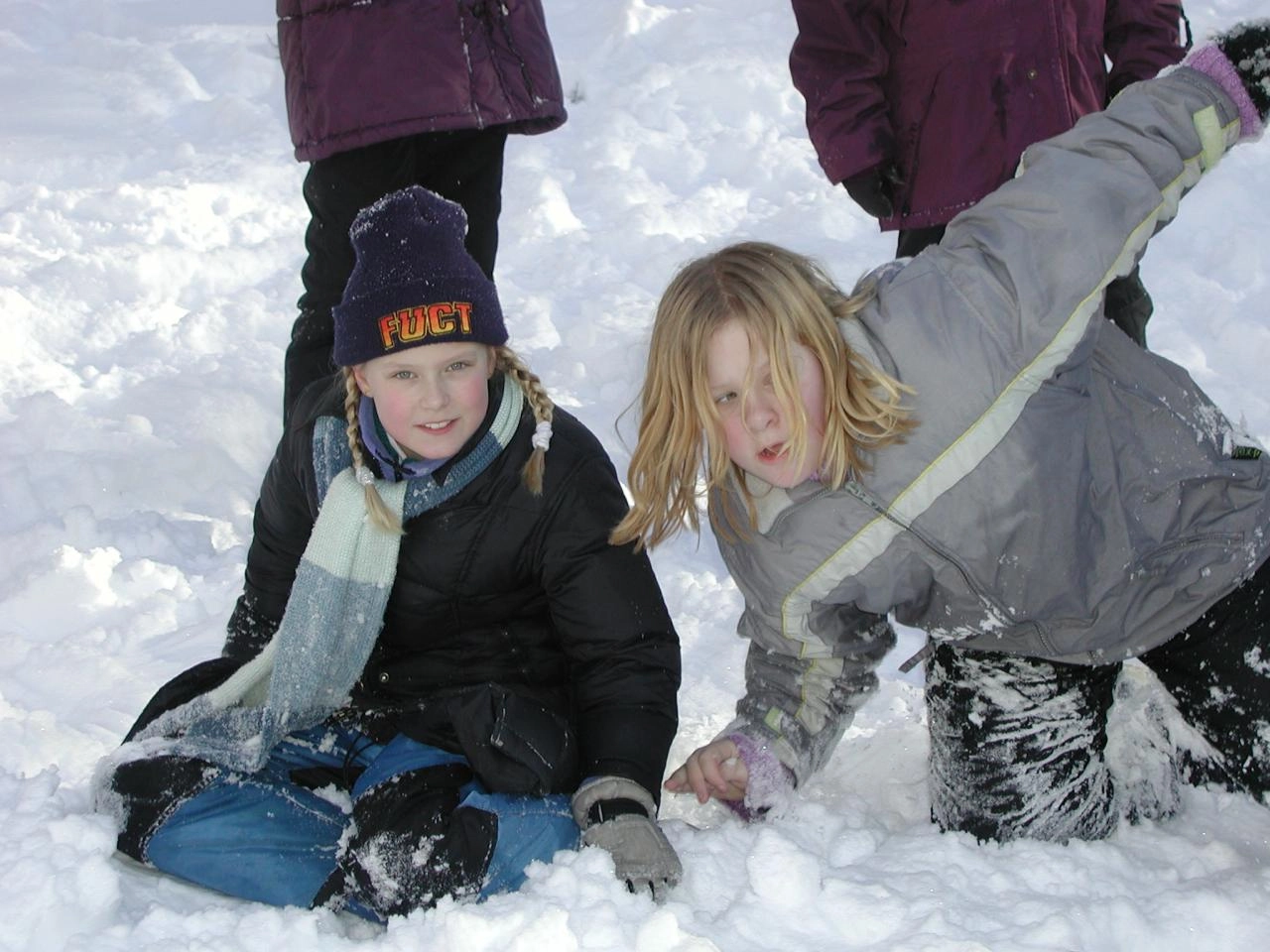 Børn i sneen
