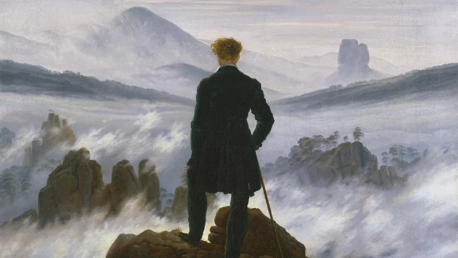 Vandreren over gågehavet af Caspar David Friedrich - 1818