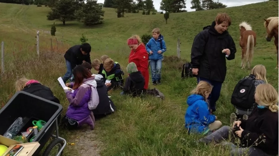 Skolelever er kreative i naturen