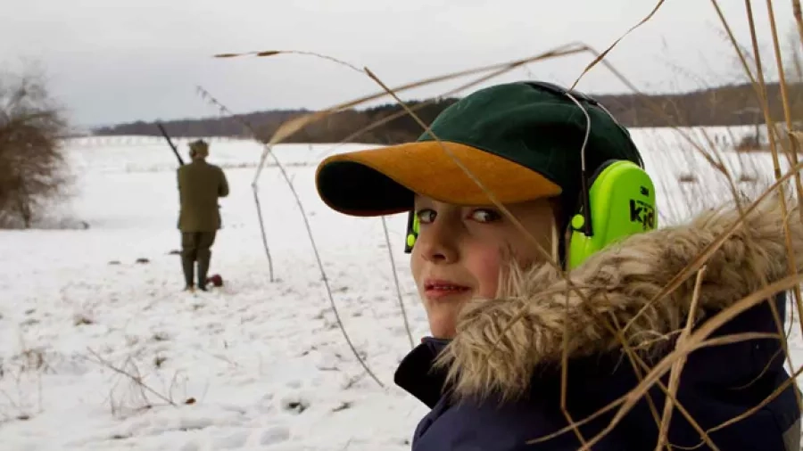 Børn med på jagt. Foto: Janne Bavnhøj