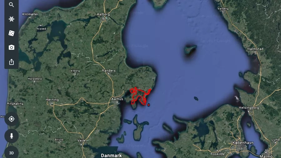 Nationalpark Mols Bjerge i Google Earth