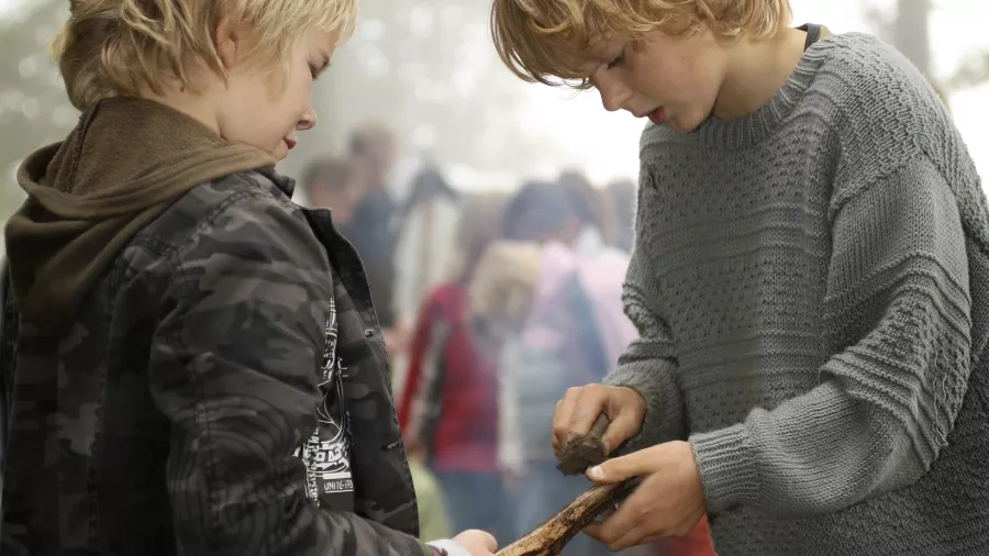 Udeskolebørn fra Bjedstrup skole. Foto: Henrik Bjerg