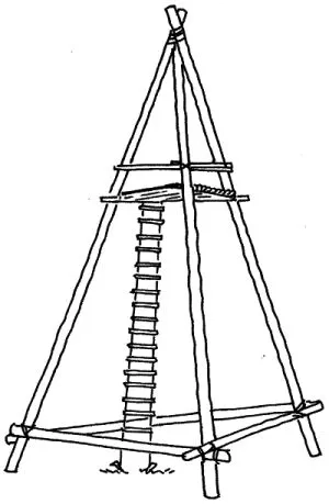 Du kan bygge tårne af rafter og trekanter.