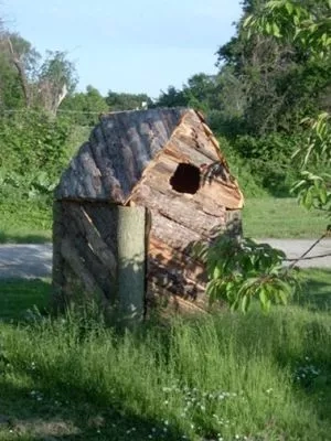 Et lille hus bygget af skoller