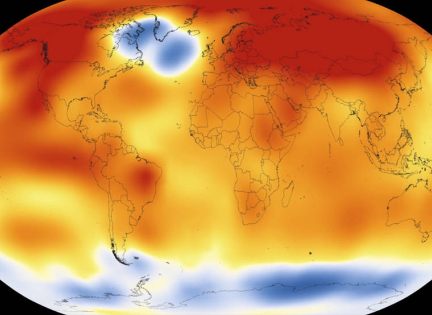 Temperaturkort af verden. Foto: NASA Goddard Photo and Video, Creative Commons by 2.0