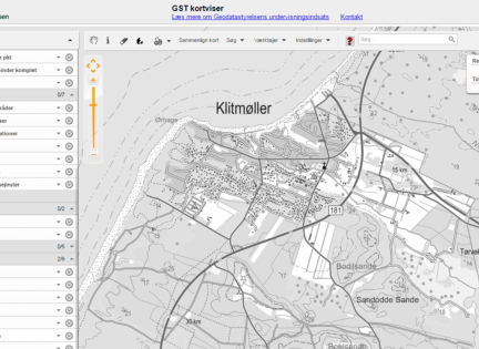 Undersøg Klitmøllers geomorfologi på Geodatastyrelsens hjemmeside. 
