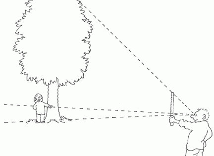 Den svenske målepind kan bruges til at måle store ting, som træer og bygninger